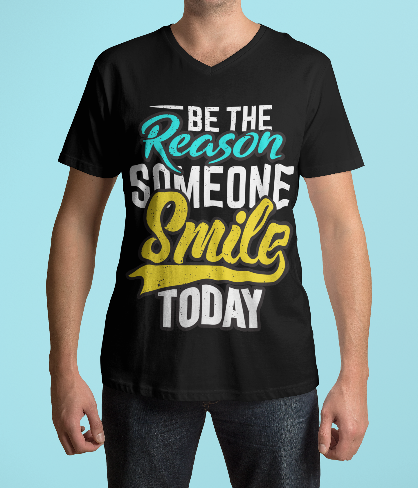 Be the Reason Someone Smile Today  - Herren V-Neck Shirt