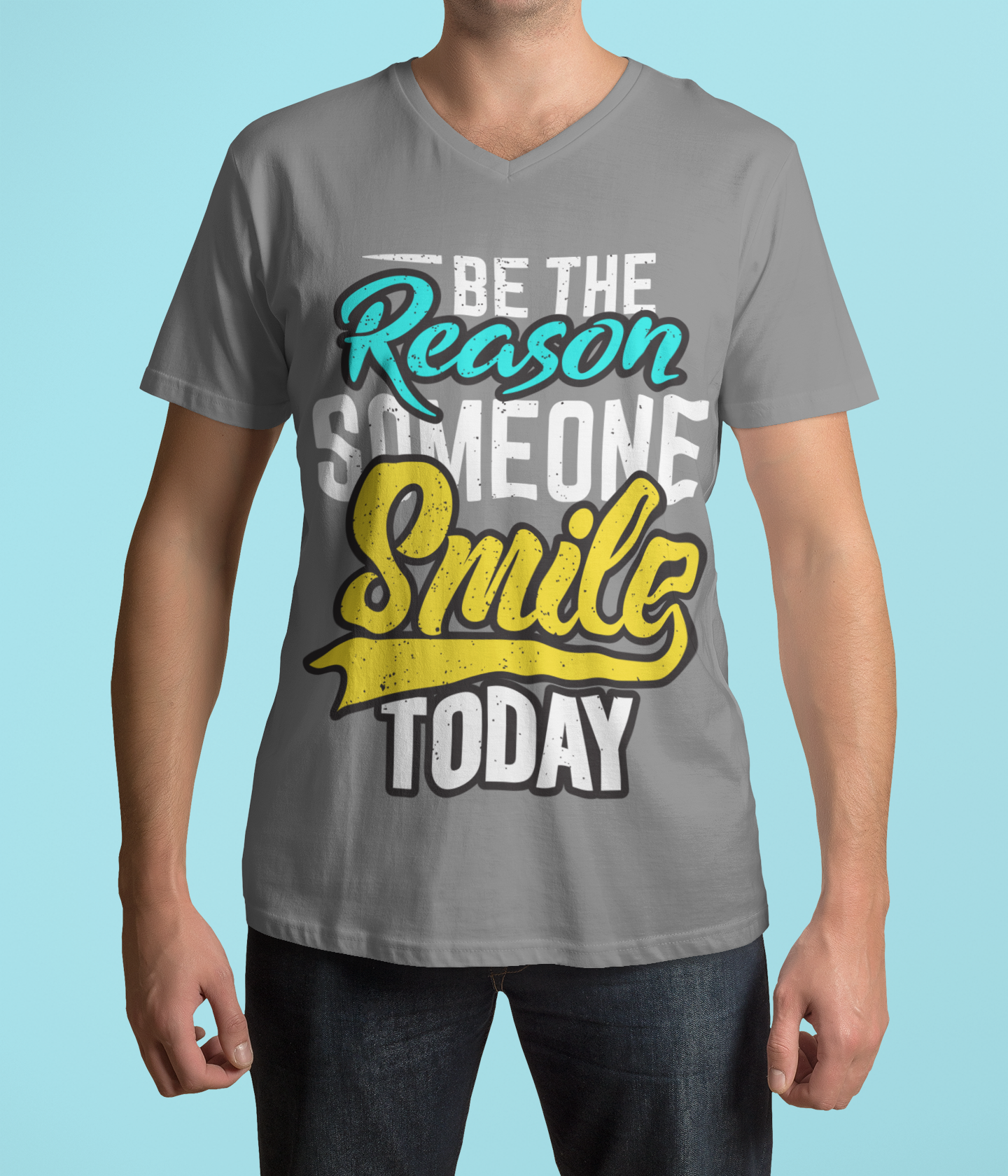 Be the Reason Someone Smile Today  - Herren V-Neck Shirt